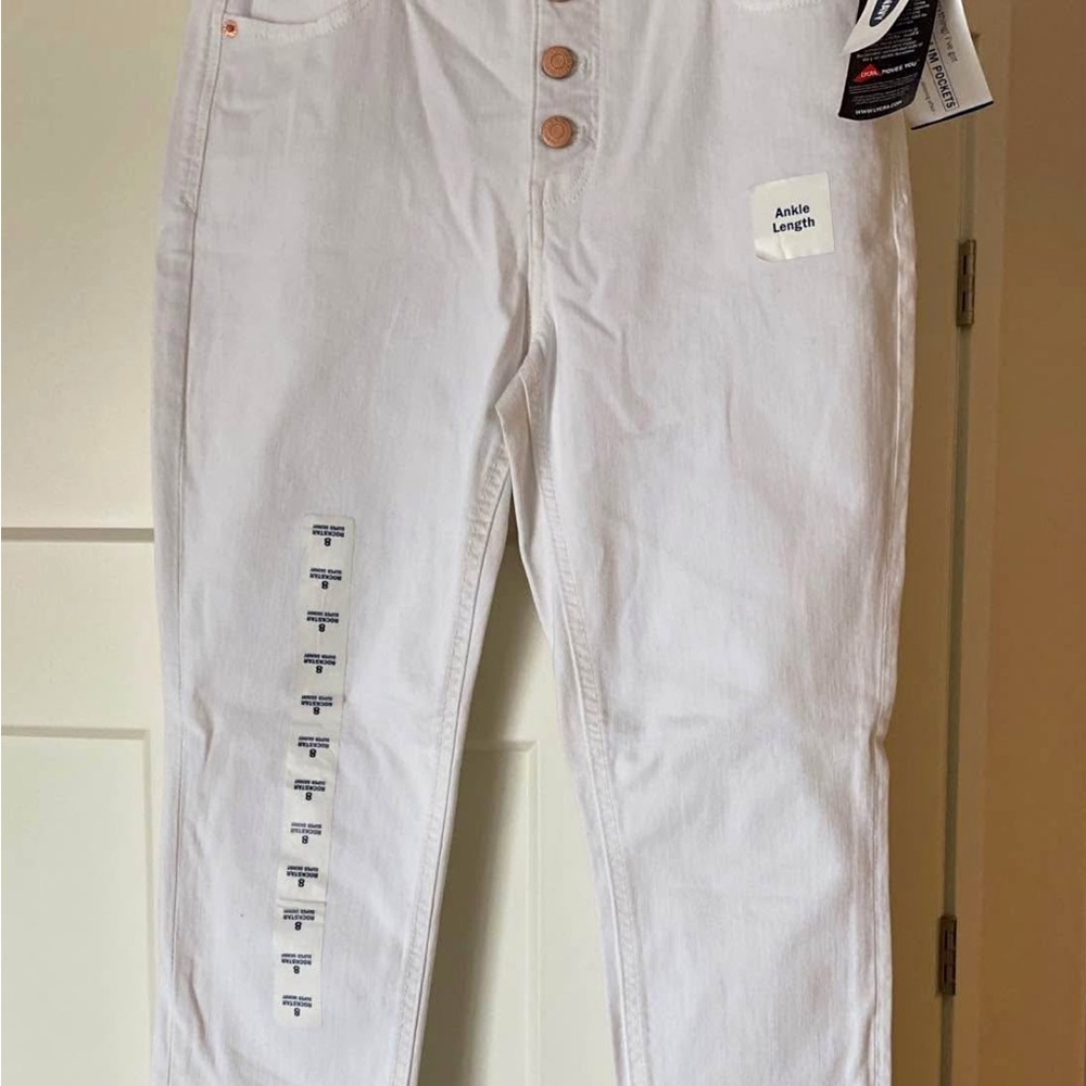 Ankle Length White Jeans